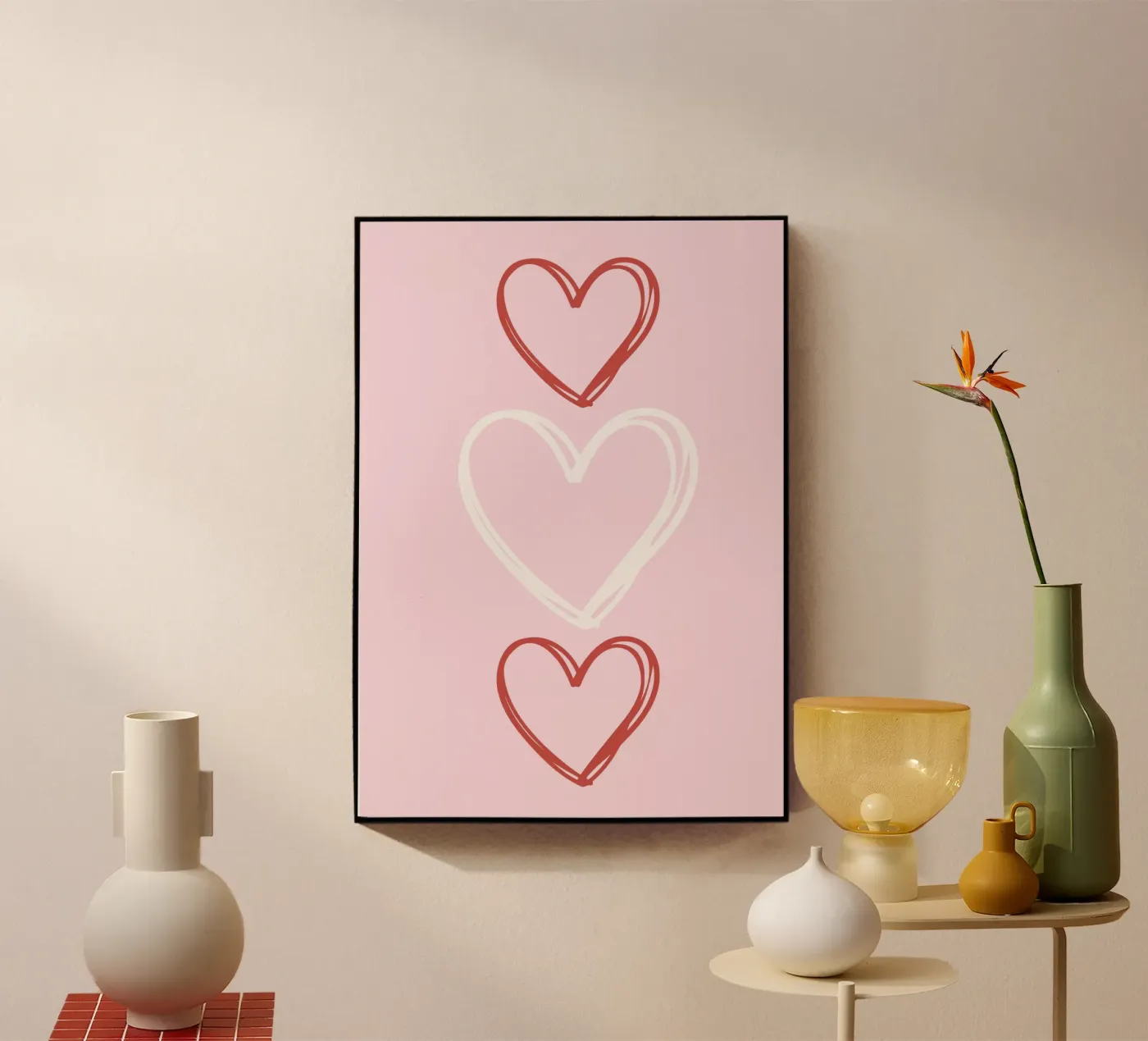 Soft Hearts Acryl-Glas von Einfach.echt