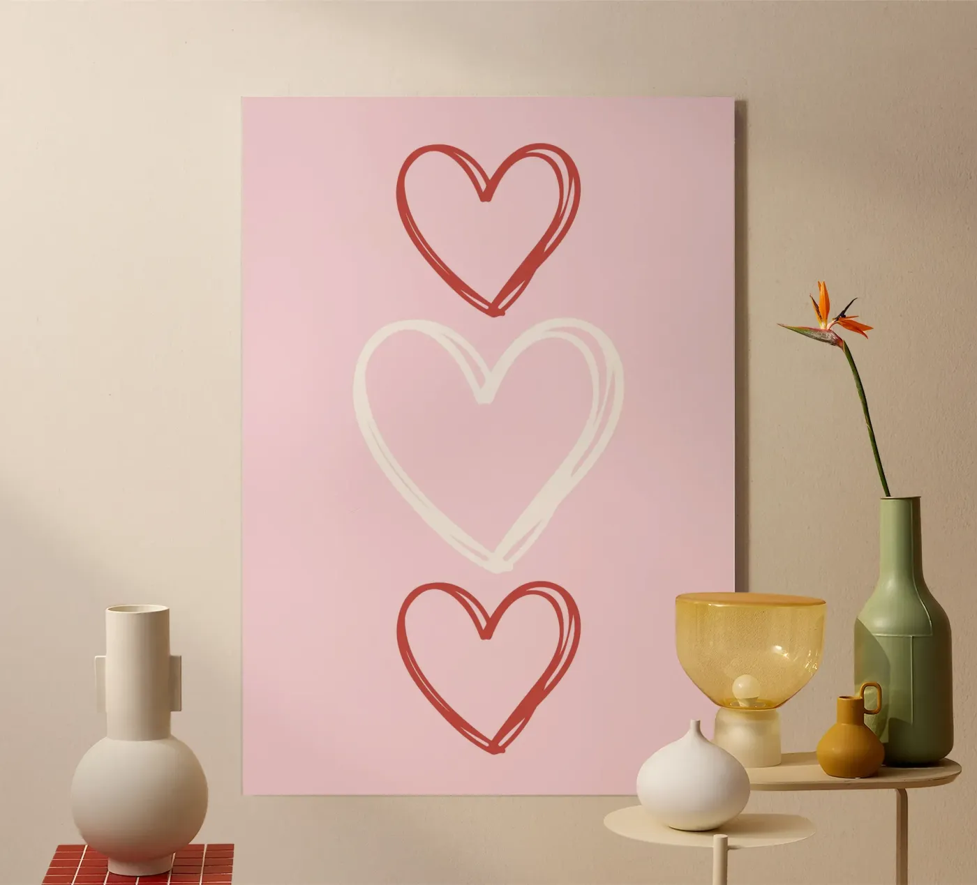 Soft Hearts Acryl-Glas von Einfach.echt