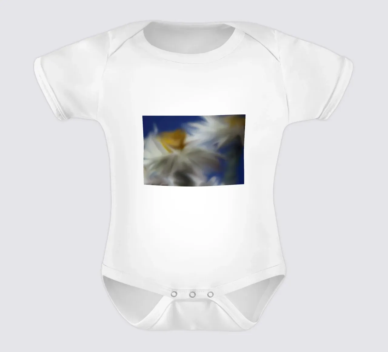 Due fiori sfocati artisticamente body neonato maniche corte da Something for you
