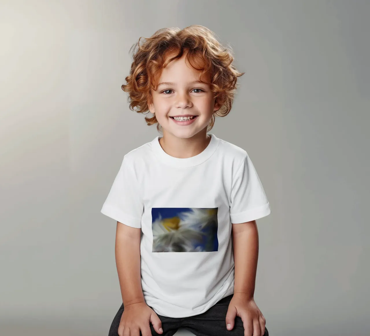 Twee bloemen artistiek vervaagd kinder t-shirt van Something for you