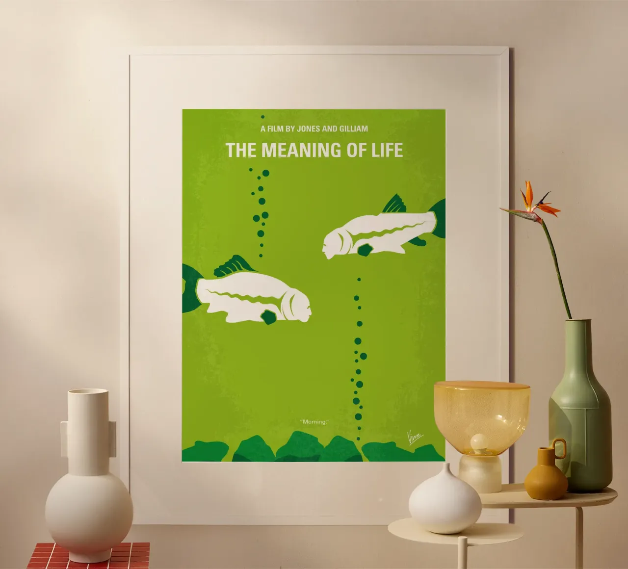 No226 My The Meaning of life minimal movie poster Hahnemühle von Chungkong