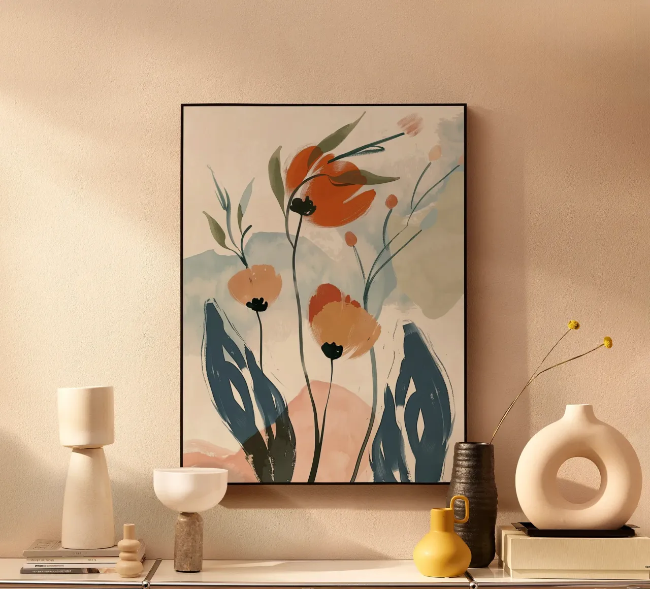 Abstract Poppy Study plexiglass da softsoul