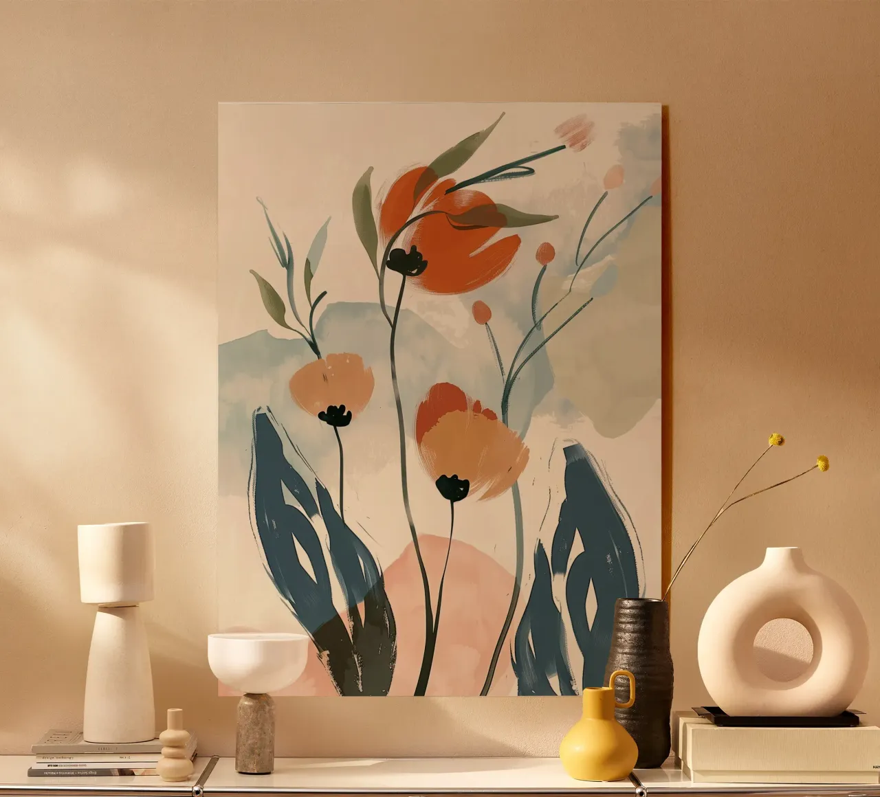 Abstract Poppy Study plexiglass da softsoul