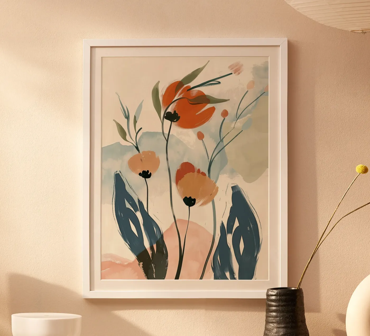 Abstract Poppy Study poster da softsoul