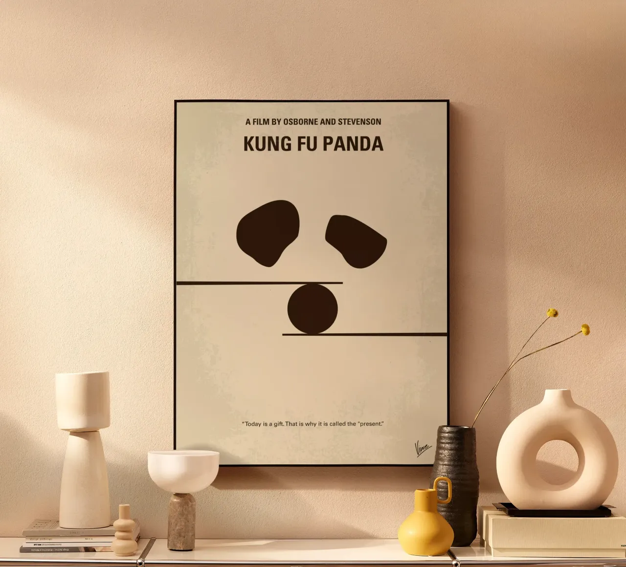 No227 My KUNG FU Panda minimal movie poster plexiglass da Chungkong