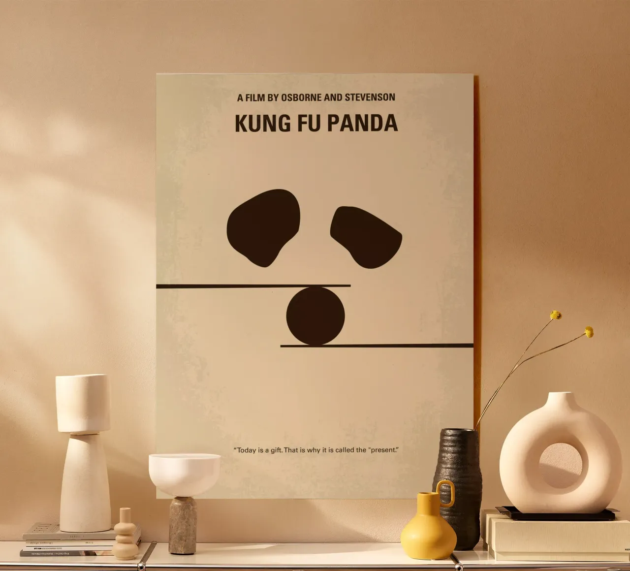 No227 My KUNG FU Panda minimal movie poster plexiglass da Chungkong