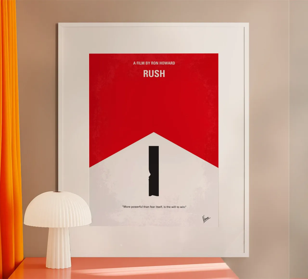 No228 My Rush minimal movie poster poster con telaio in plastica da Chungkong