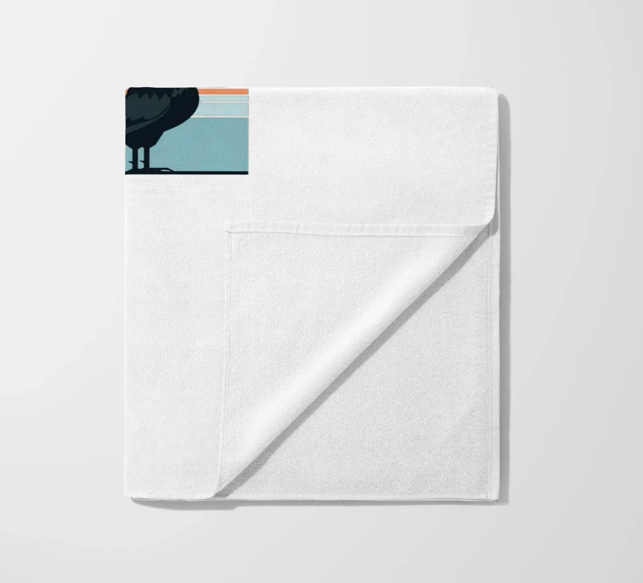 canto del gallo telo mare da Minimalist vector art