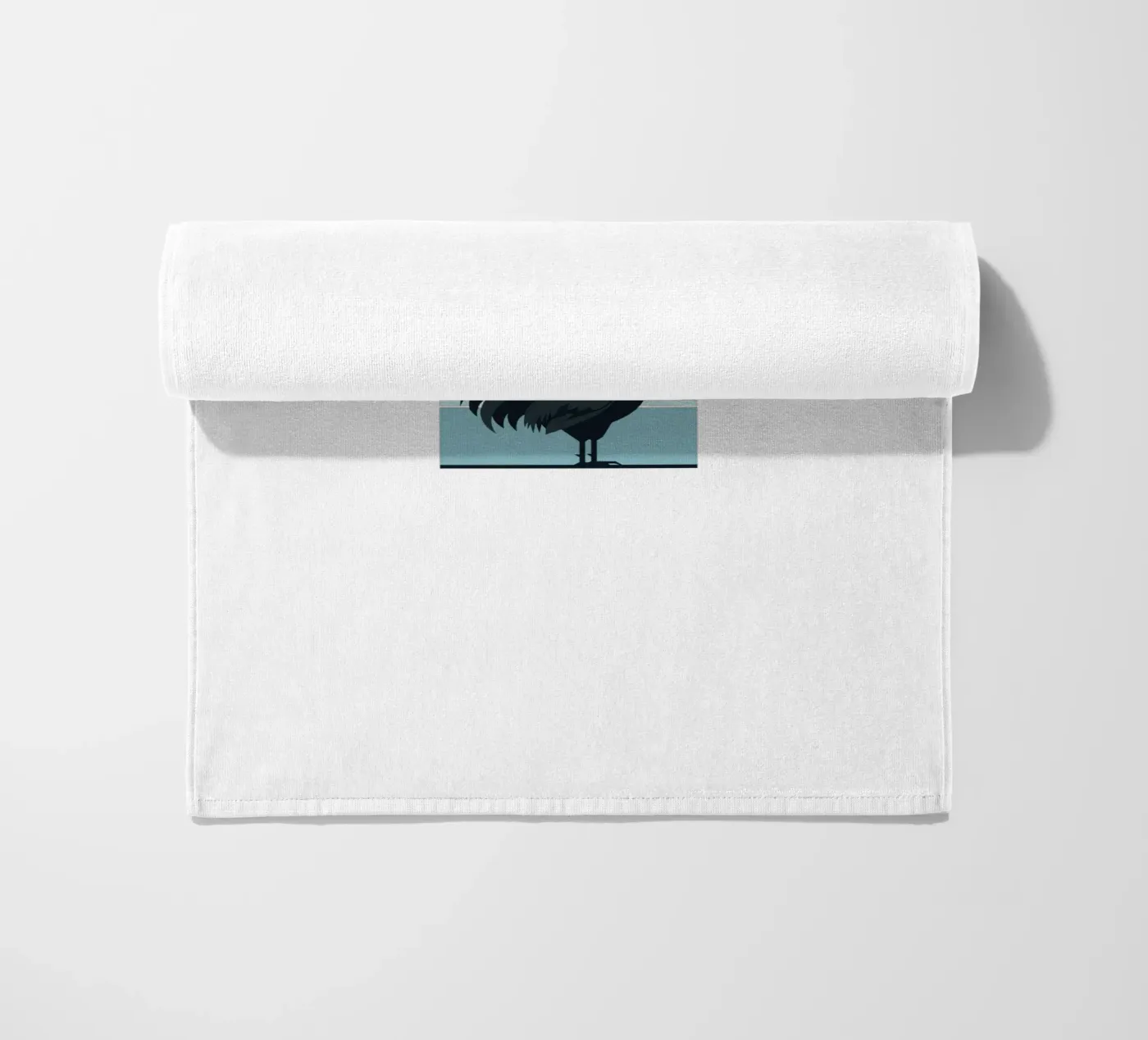 rooster crowing serviette de plage de Minimalist vector art