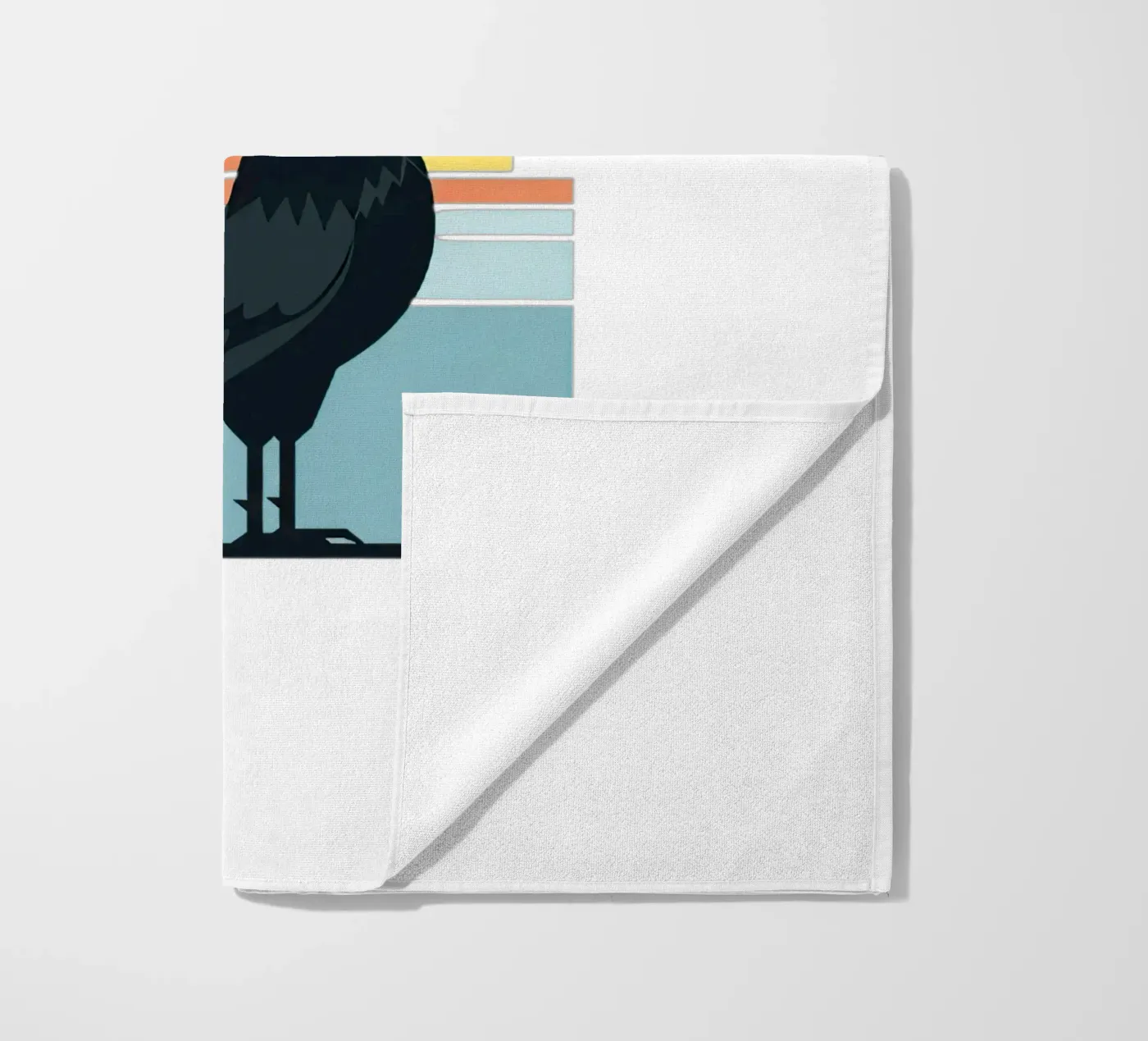 rooster crowing serviette de plage de Minimalist vector art