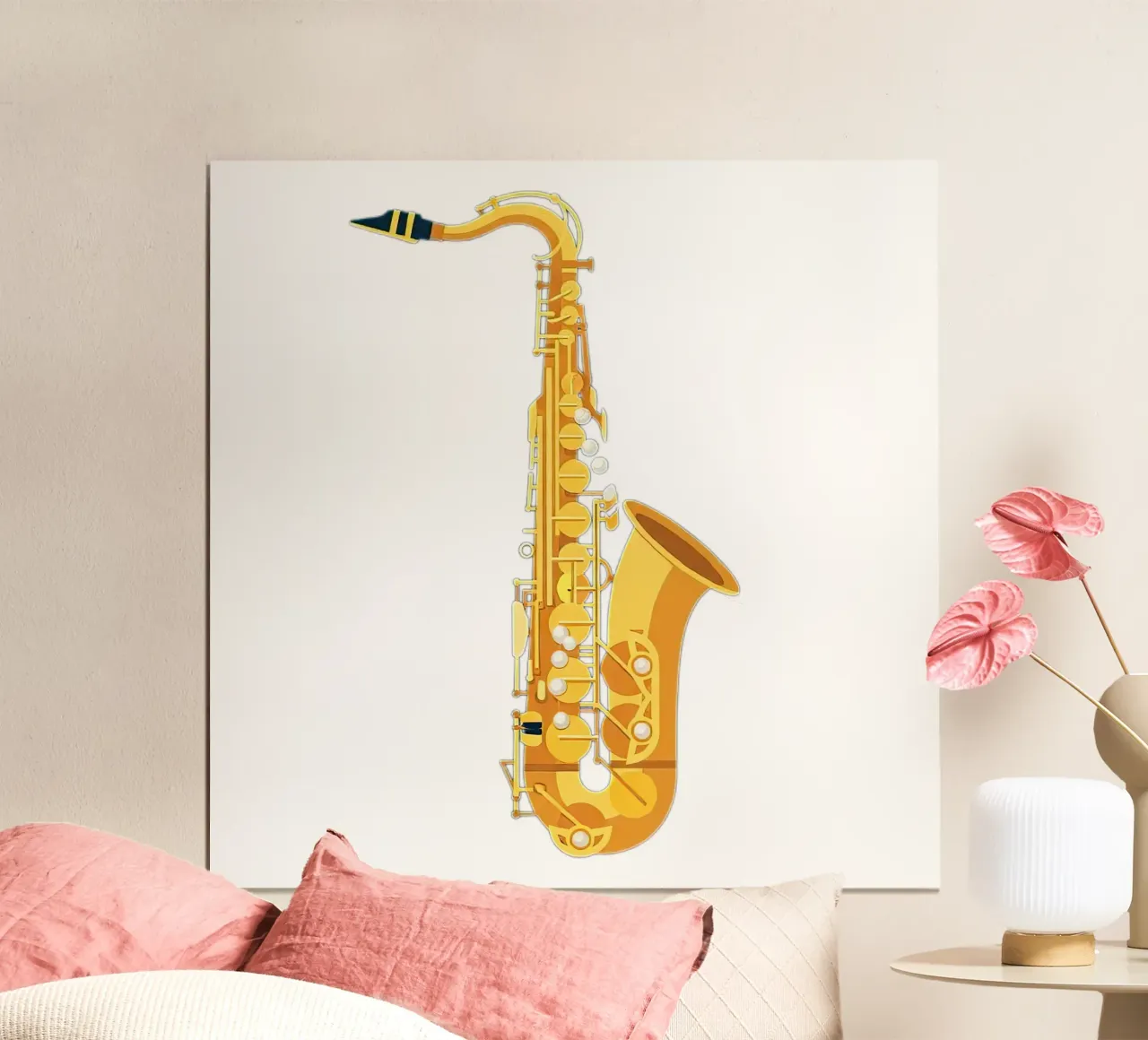 saxophone poster da Minimalist vector art