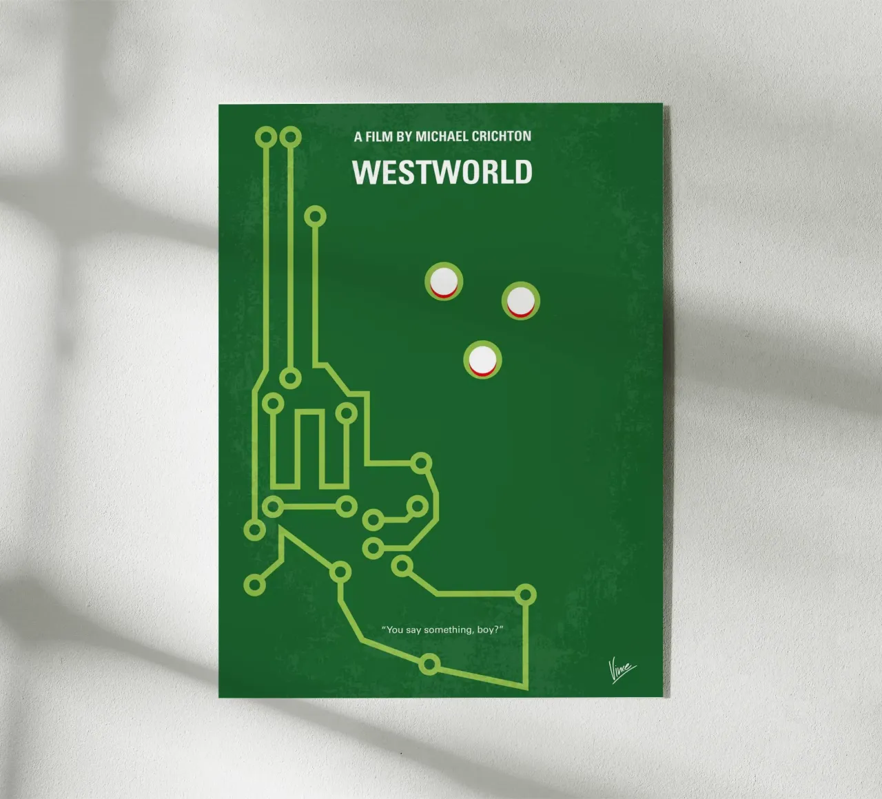 No231 My Westworld minimal movie poster plexiglass da Chungkong