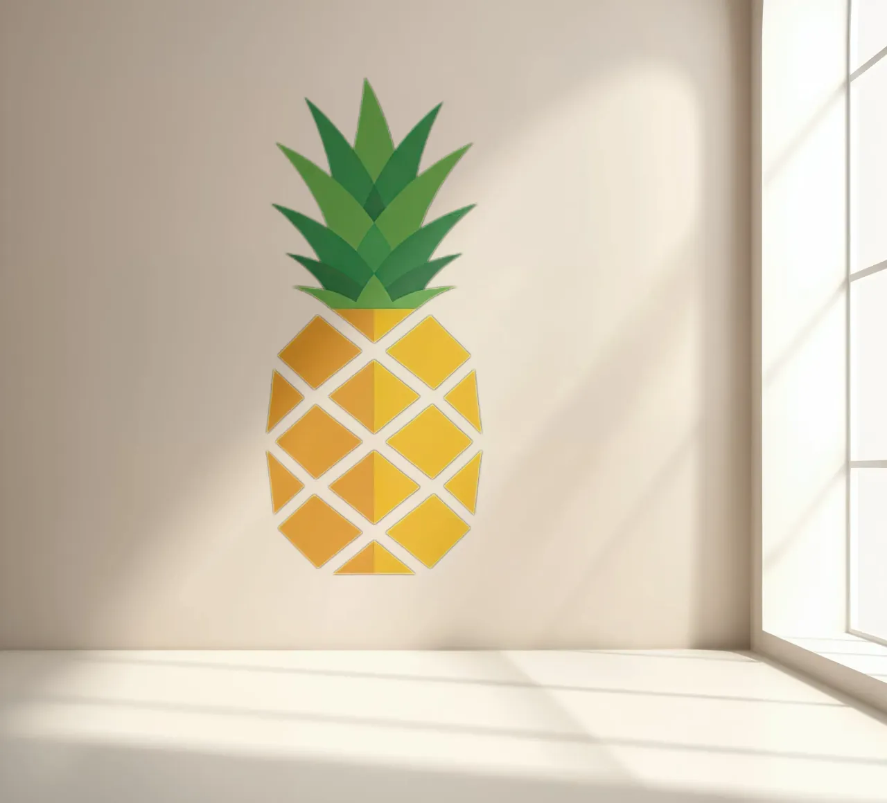 ananas fotobehang van Minimalist vector art