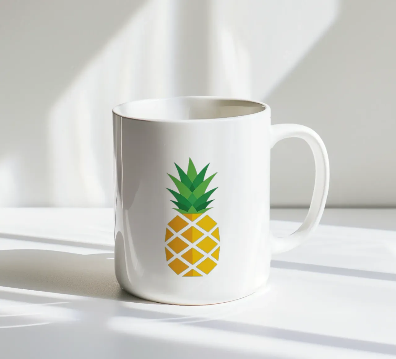 pineapple ceramic mug by Minimalist vector art