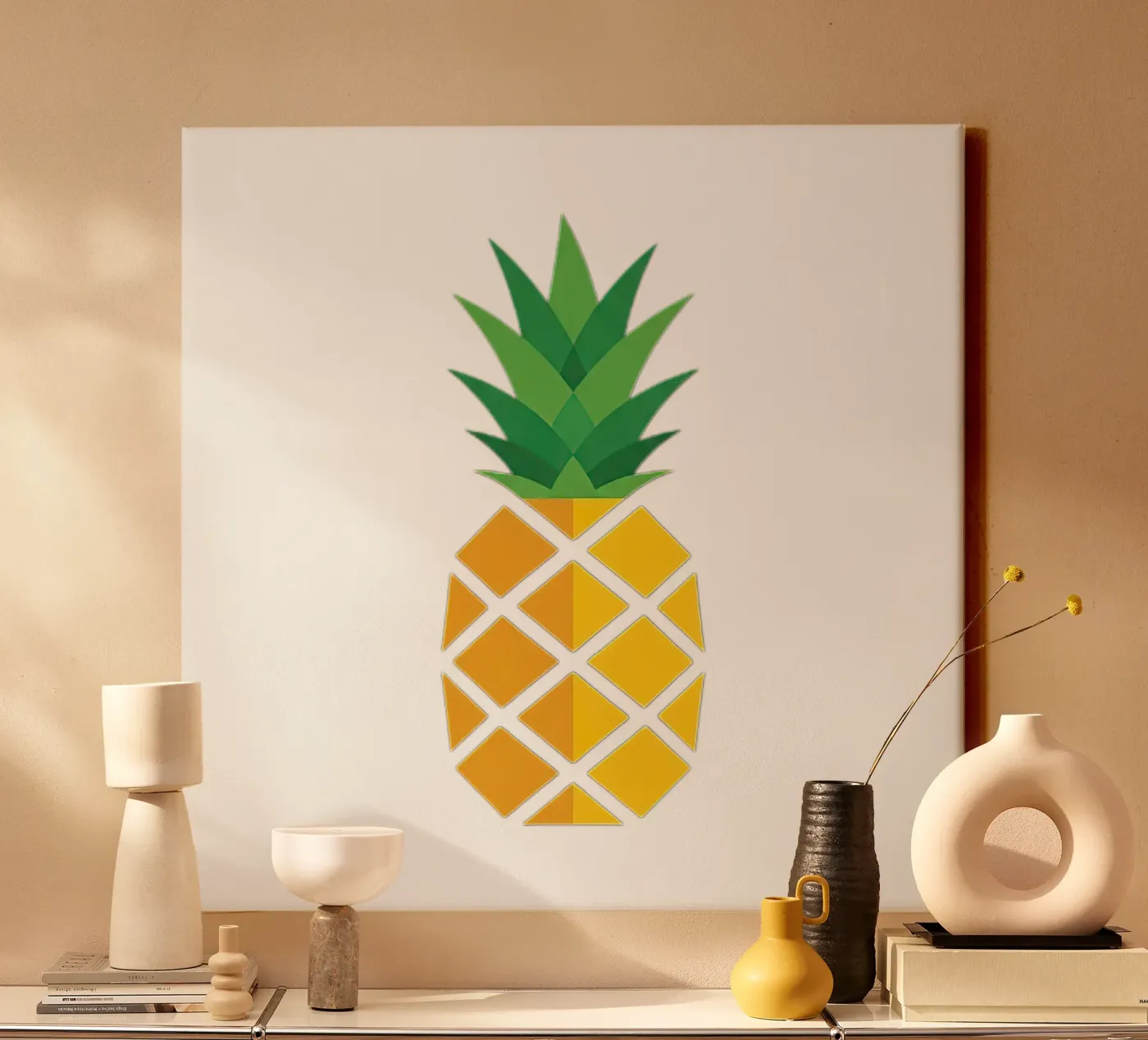 pineapple canvas by Minimalist vector art