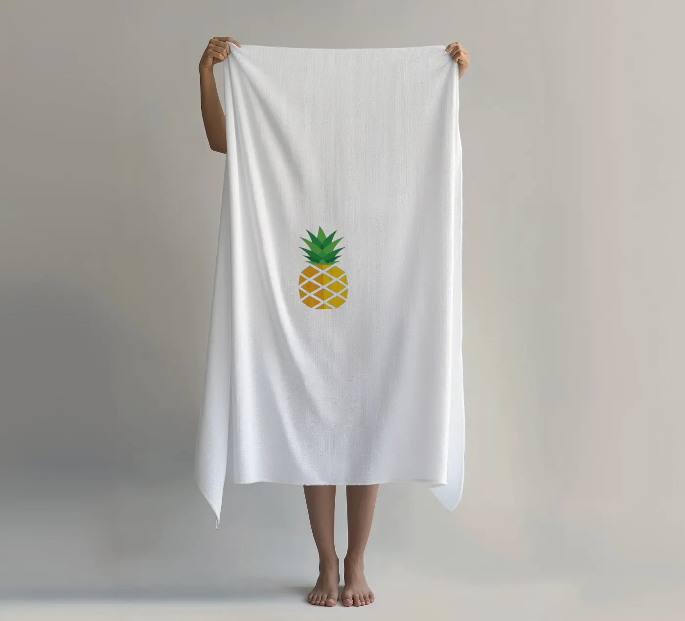 pineapple beach towel by Minimalist vector art