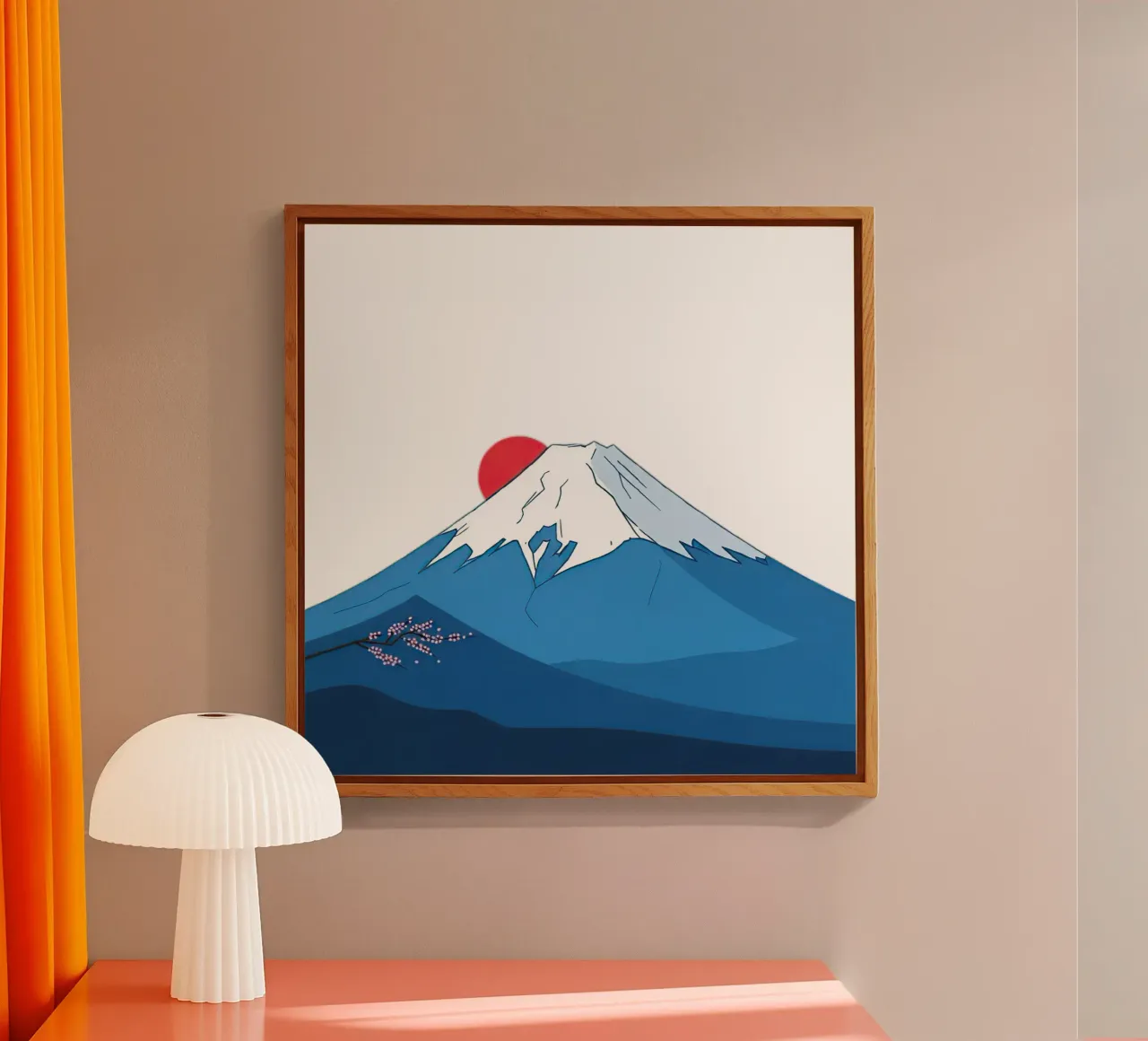 Monte Fuji plexiglass da Minimalist vector art