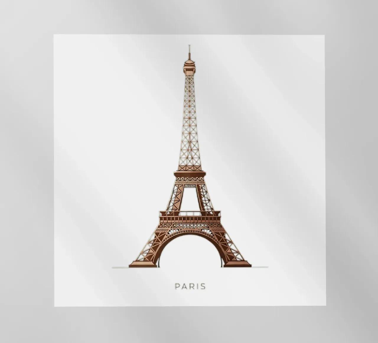 Eiffel Tower pellicola backlit da Minimalist vector art