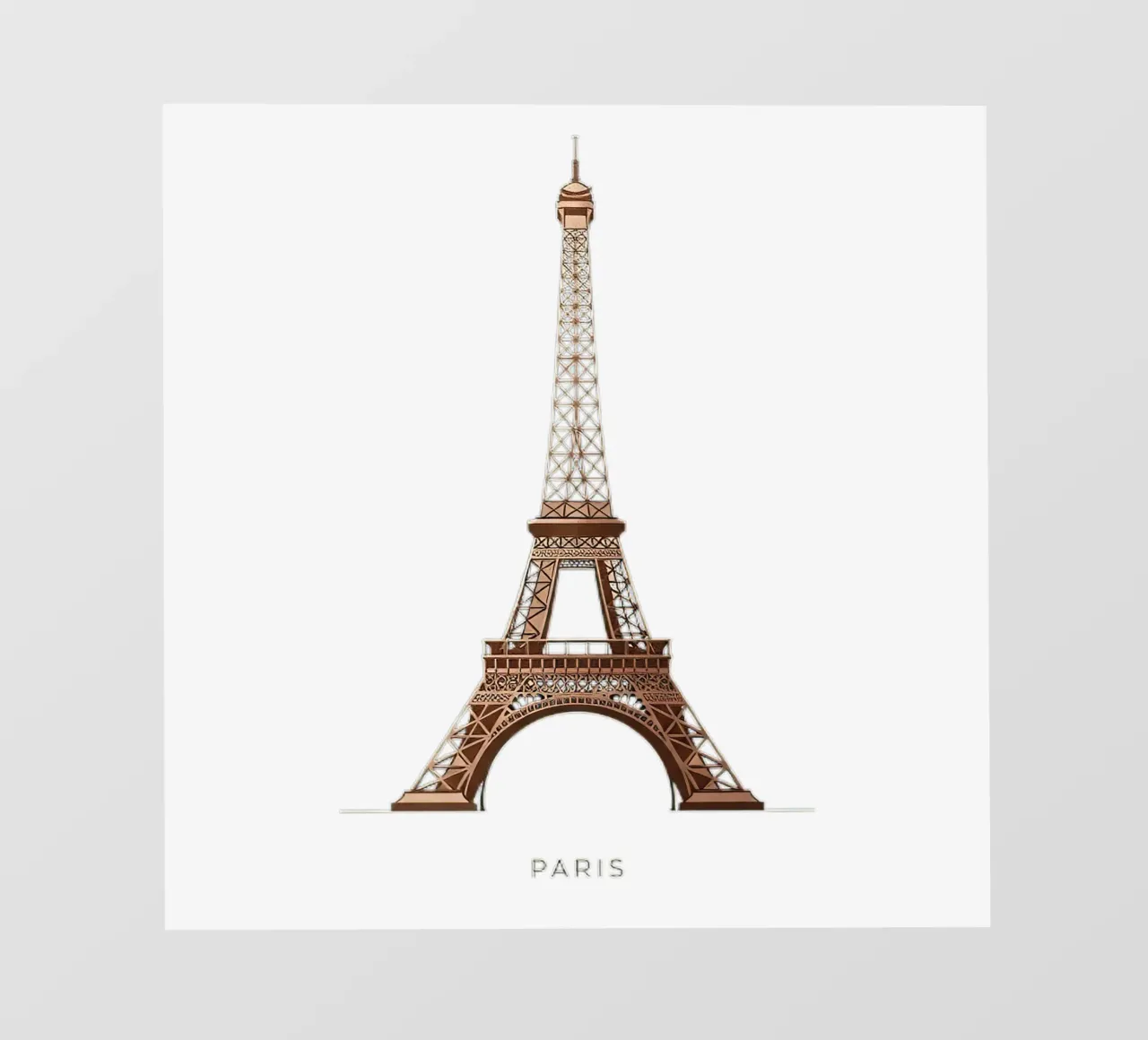 Eiffel Tower pellicola backlit da Minimalist vector art