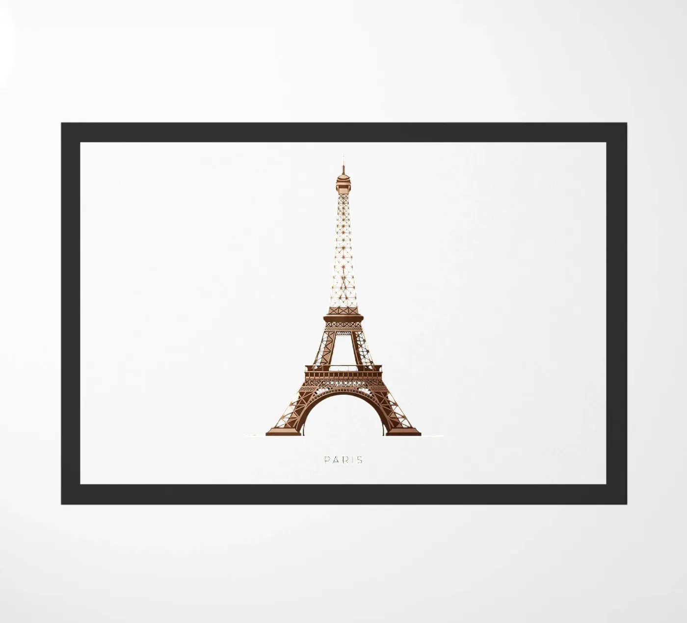 Eiffel Tower Fußmatte von Minimalist vector art
