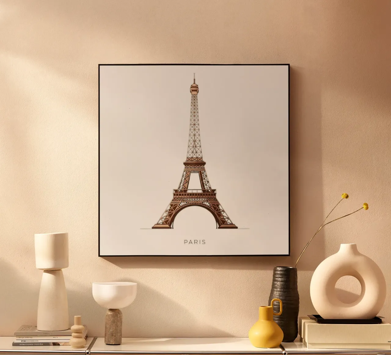 Eiffel Tower plexiglass da Minimalist vector art