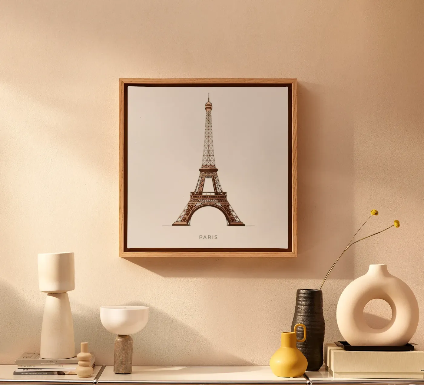 Torre Eiffel tela da Minimalist vector art