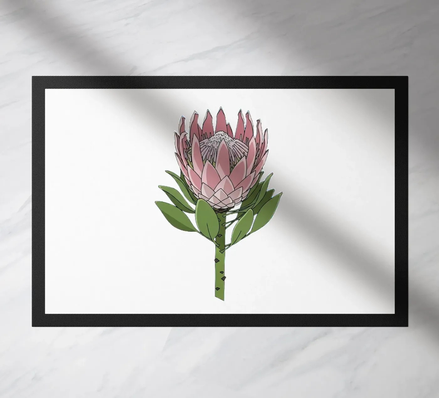 King Protea doormat by Minimalist vector art