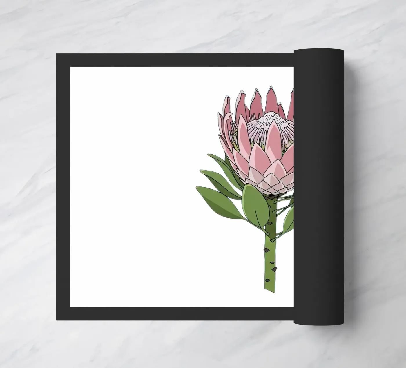King Protea doormat by Minimalist vector art