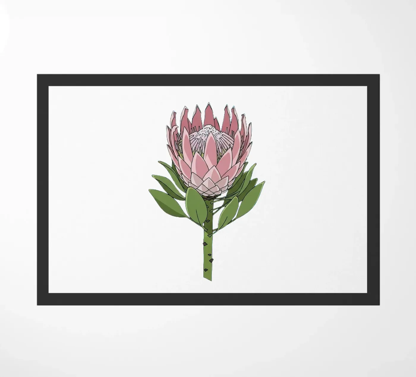 King Protea doormat by Minimalist vector art