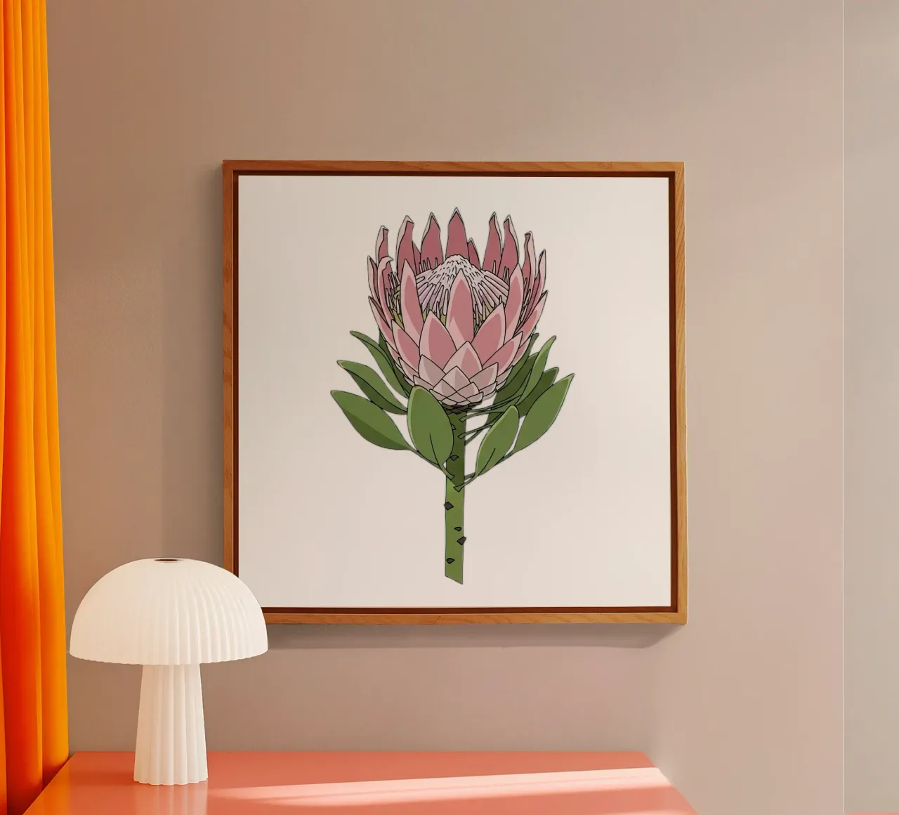 Re Protea plexiglass da vector art