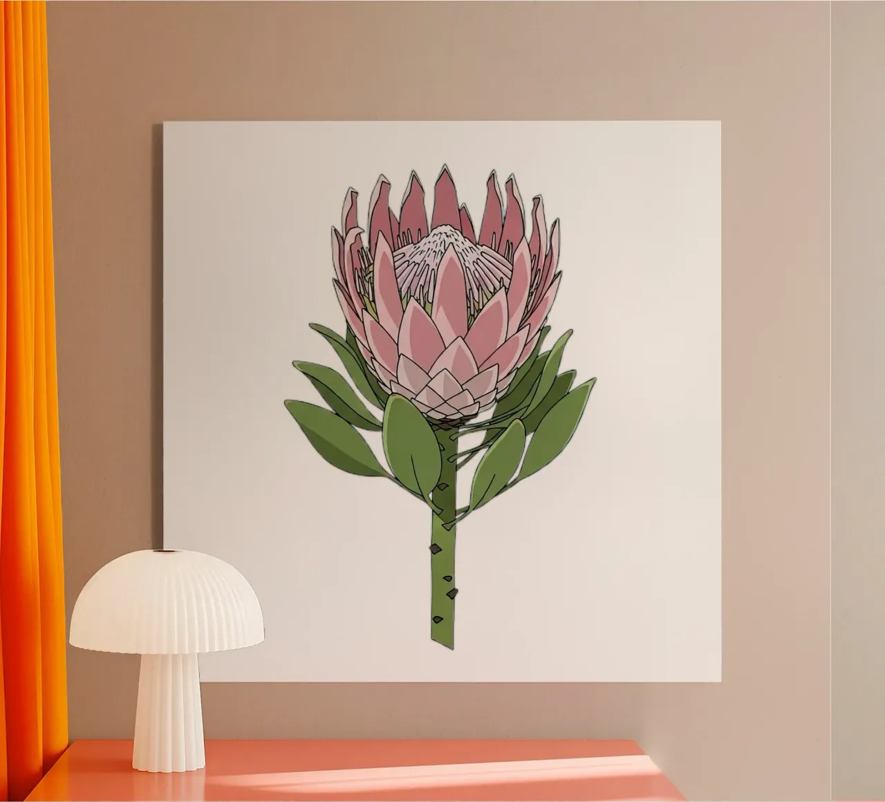 Re Protea plexiglass da vector art