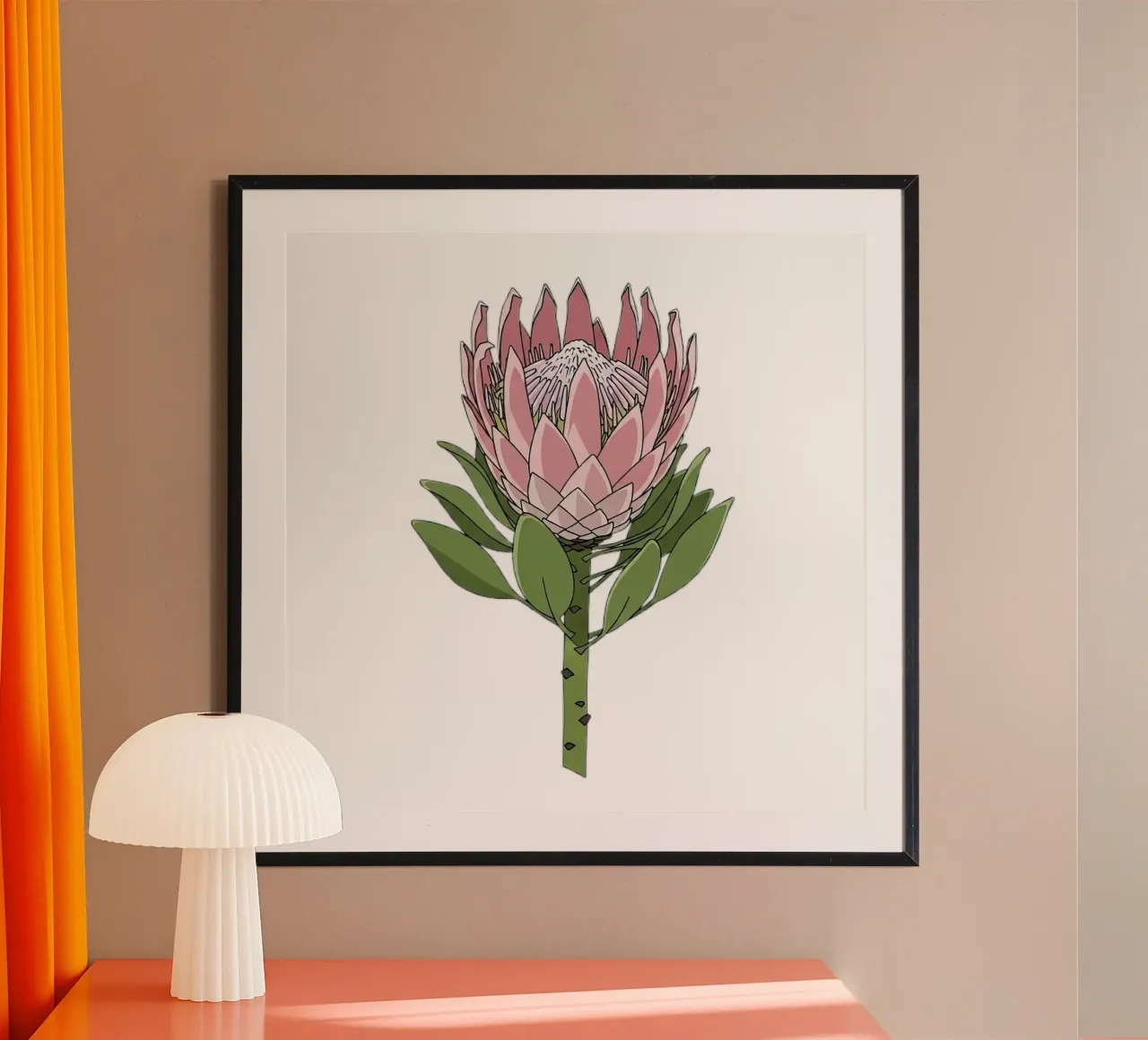 Re Protea poster da Minimalist vector art