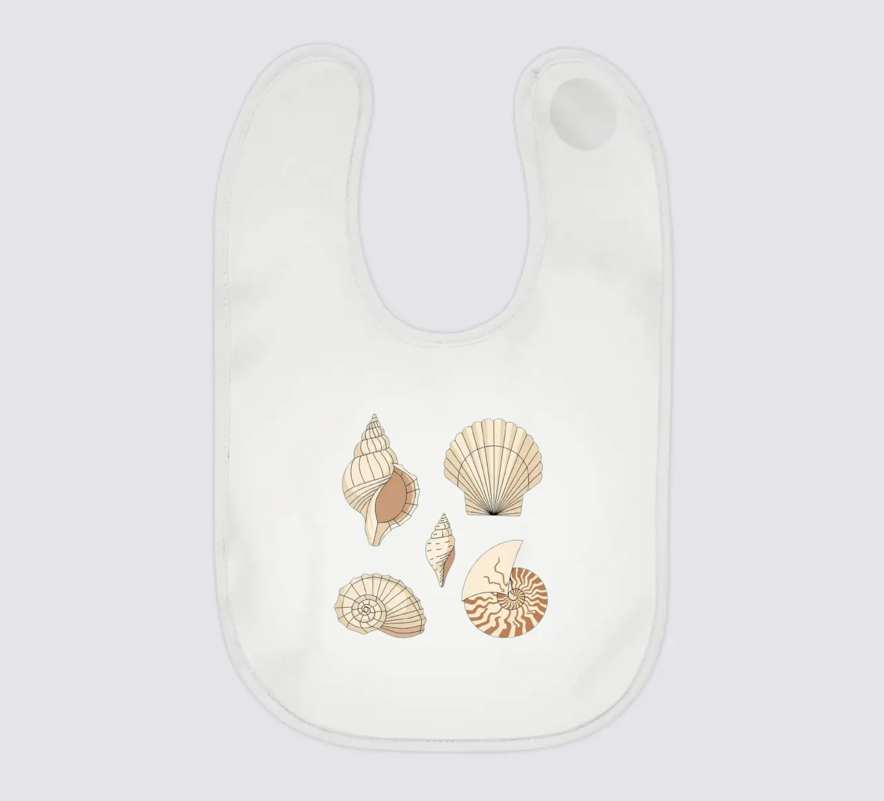 varietà di conchiglie bavaglino da Minimalist vector art