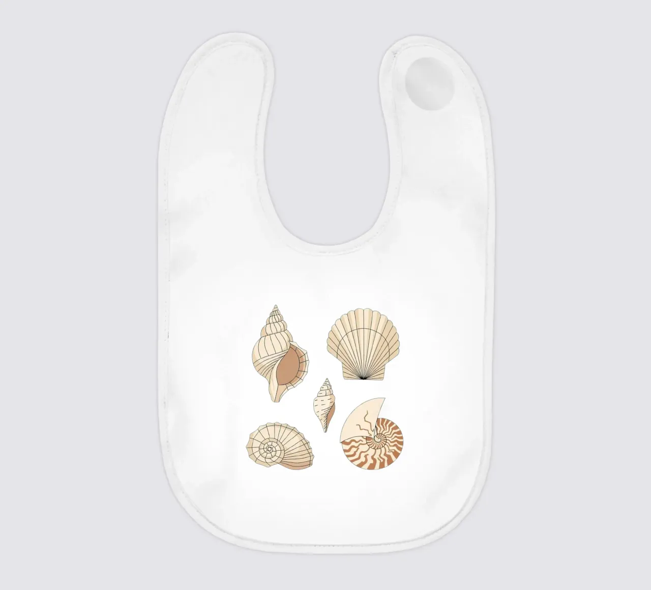 varietà di conchiglie bavaglino da Minimalist vector art