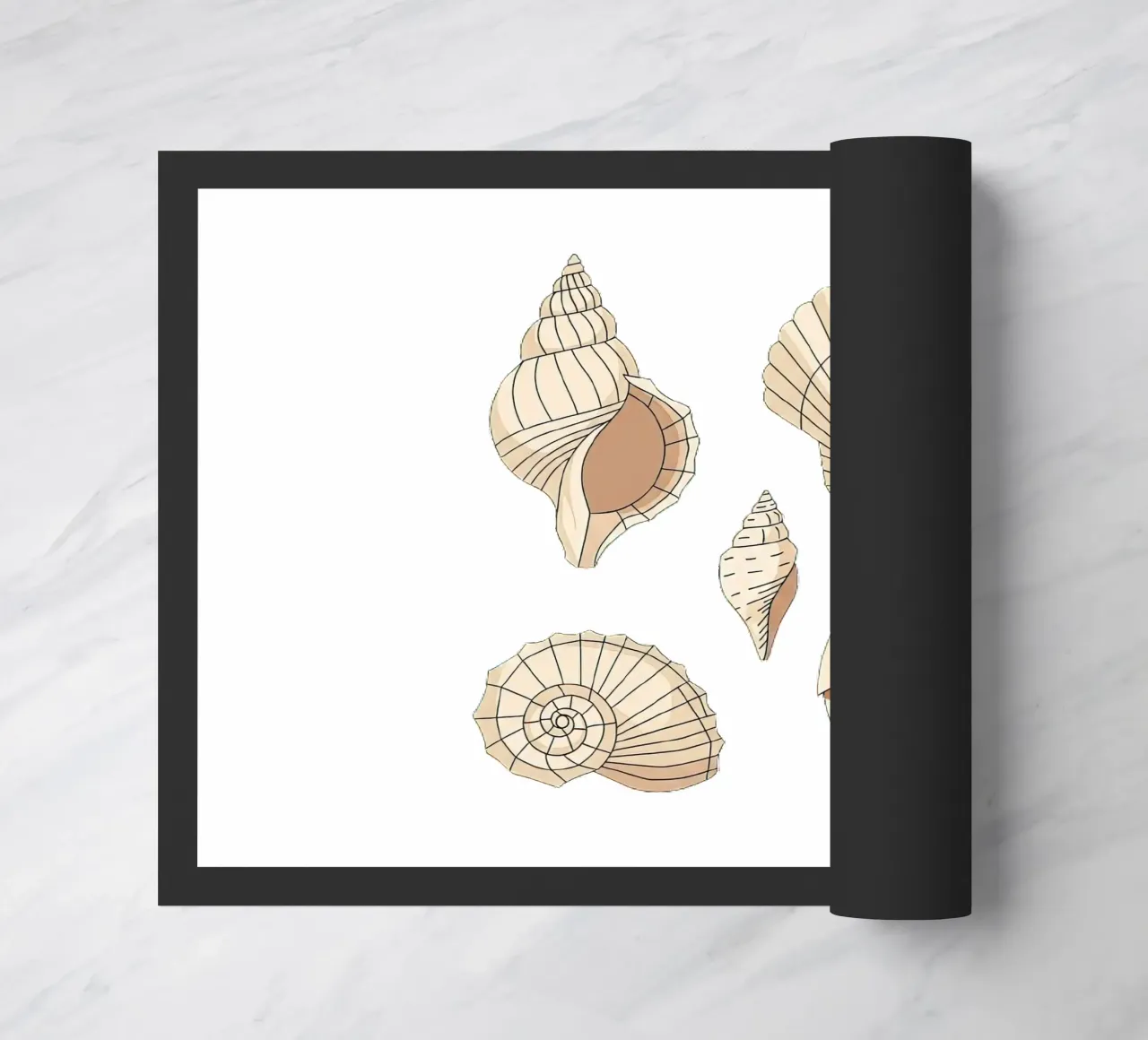 seashell varieties doormat by vector art