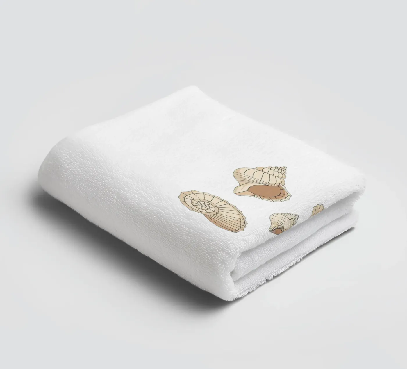 seashell varieties towel by Minimalist vector art
