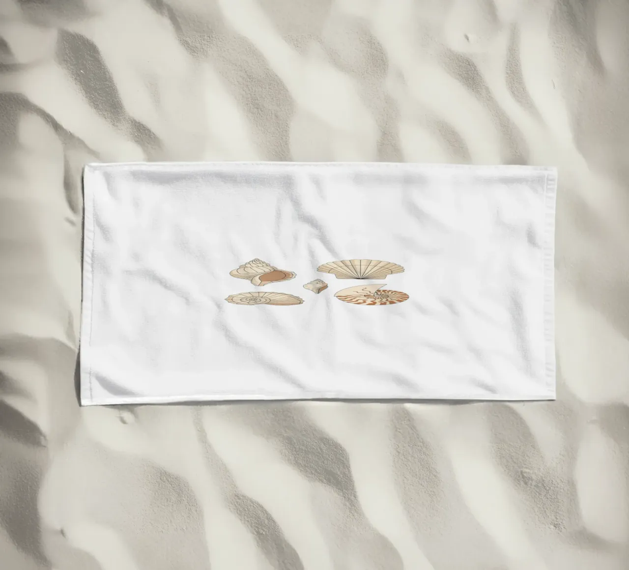 seashell varieties telo mare da Minimalist vector art