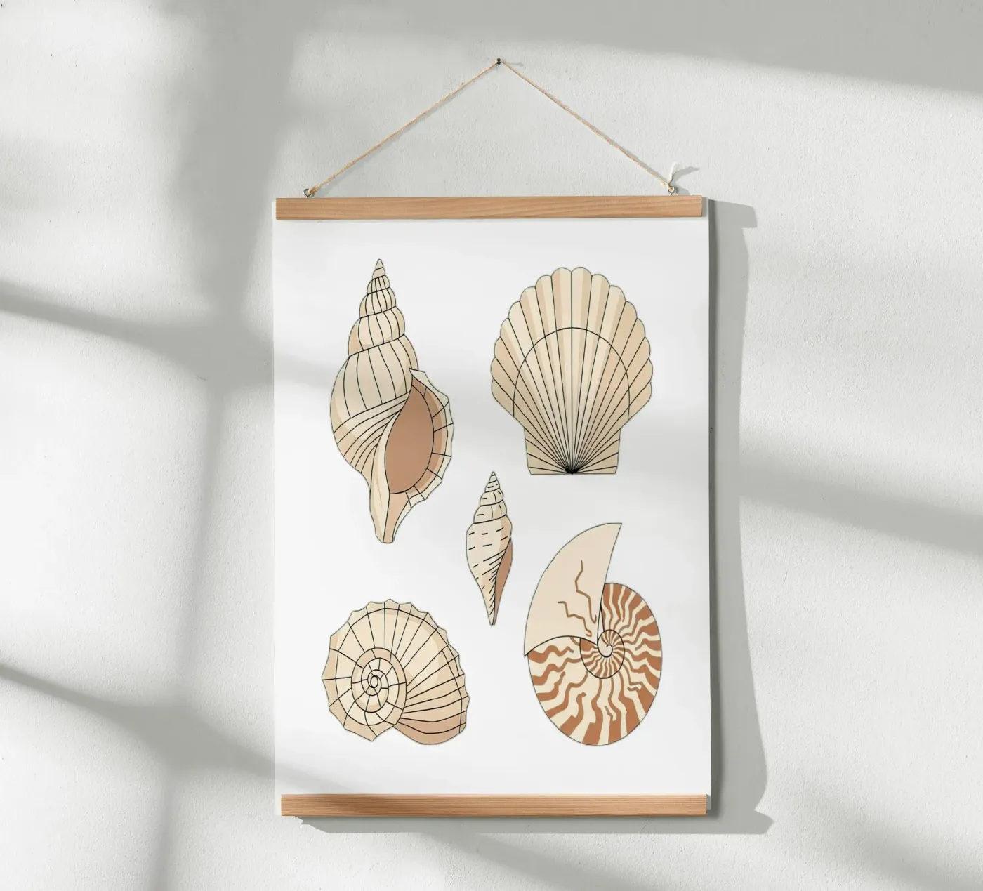 schelpsoorten poster van Minimalist vector art