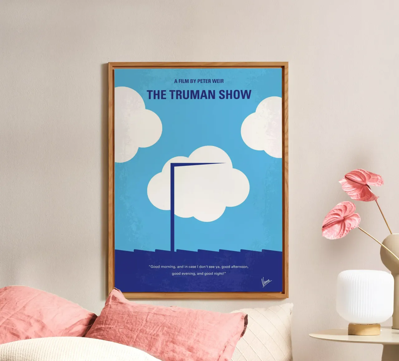 No234 My Truman show minimal movie poster alluminio dibond da Chungkong