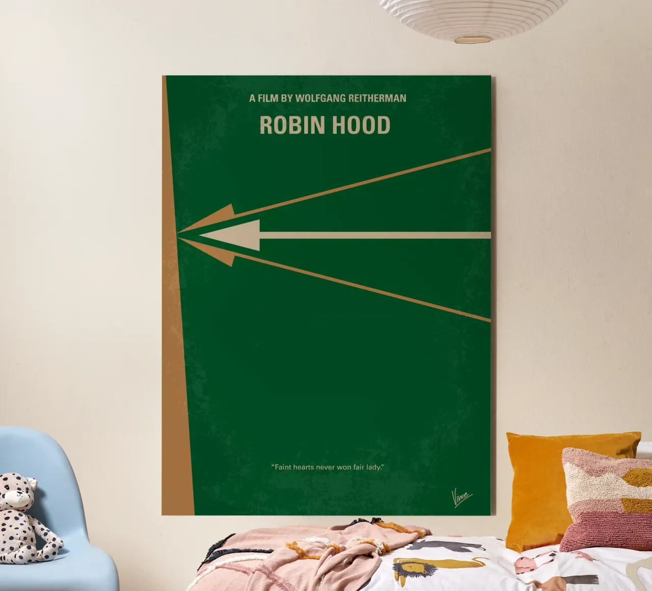 No237 My Robin Hood minimal movie poster alluminio dibond da Chungkong