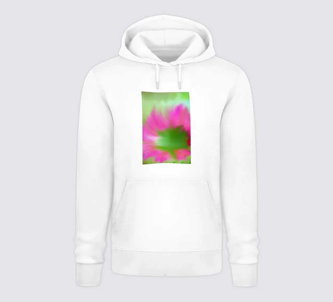 Piccolo fiore rosa sfocato artisticamente felpa con cappuccio da Something for you