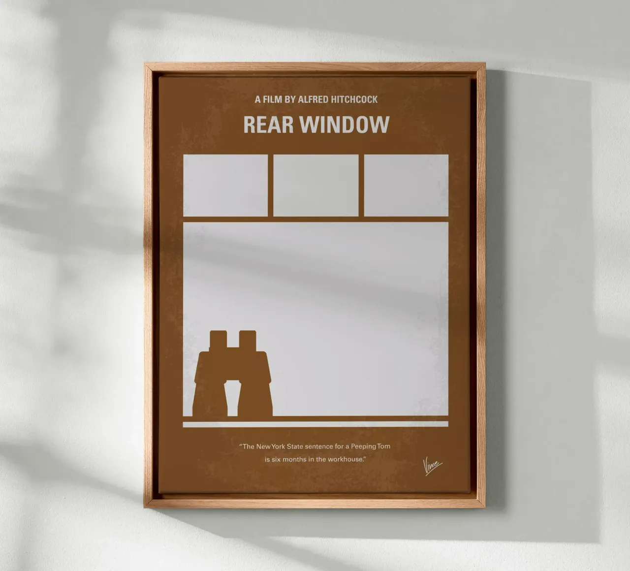 No238 My Rear window minimal movie poster tela da Chungkong