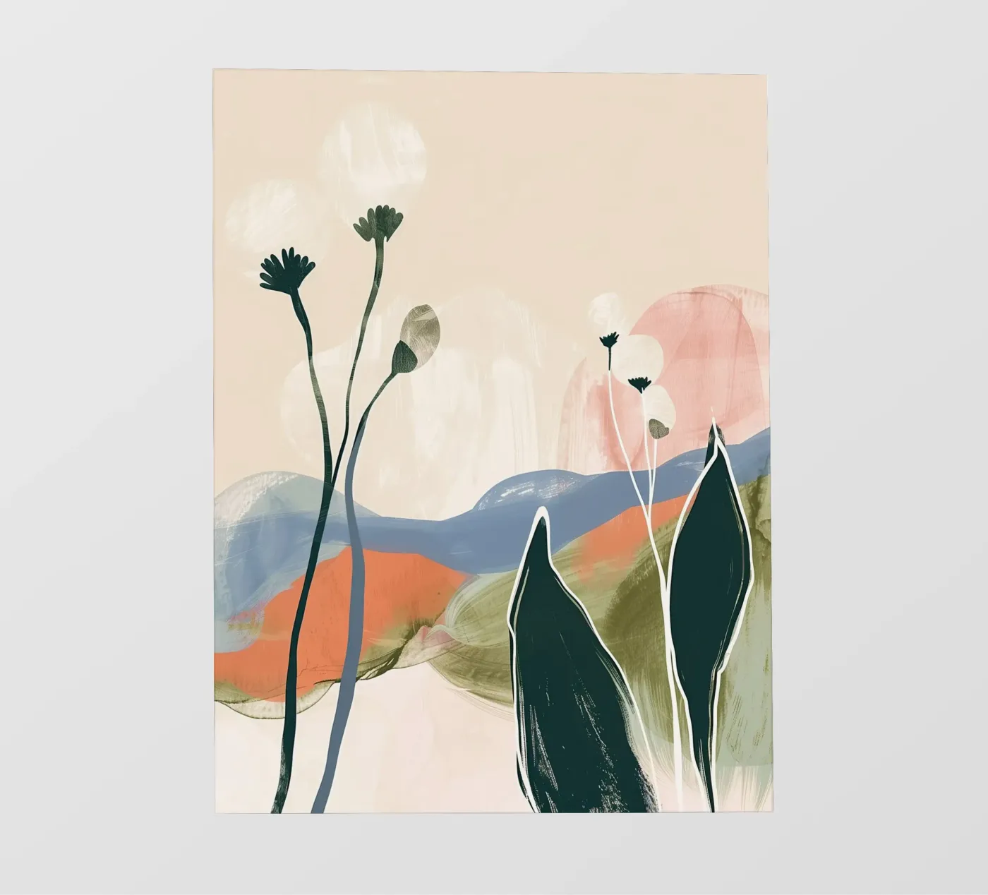 Soft Botanical Forms fotobehang van softsoul