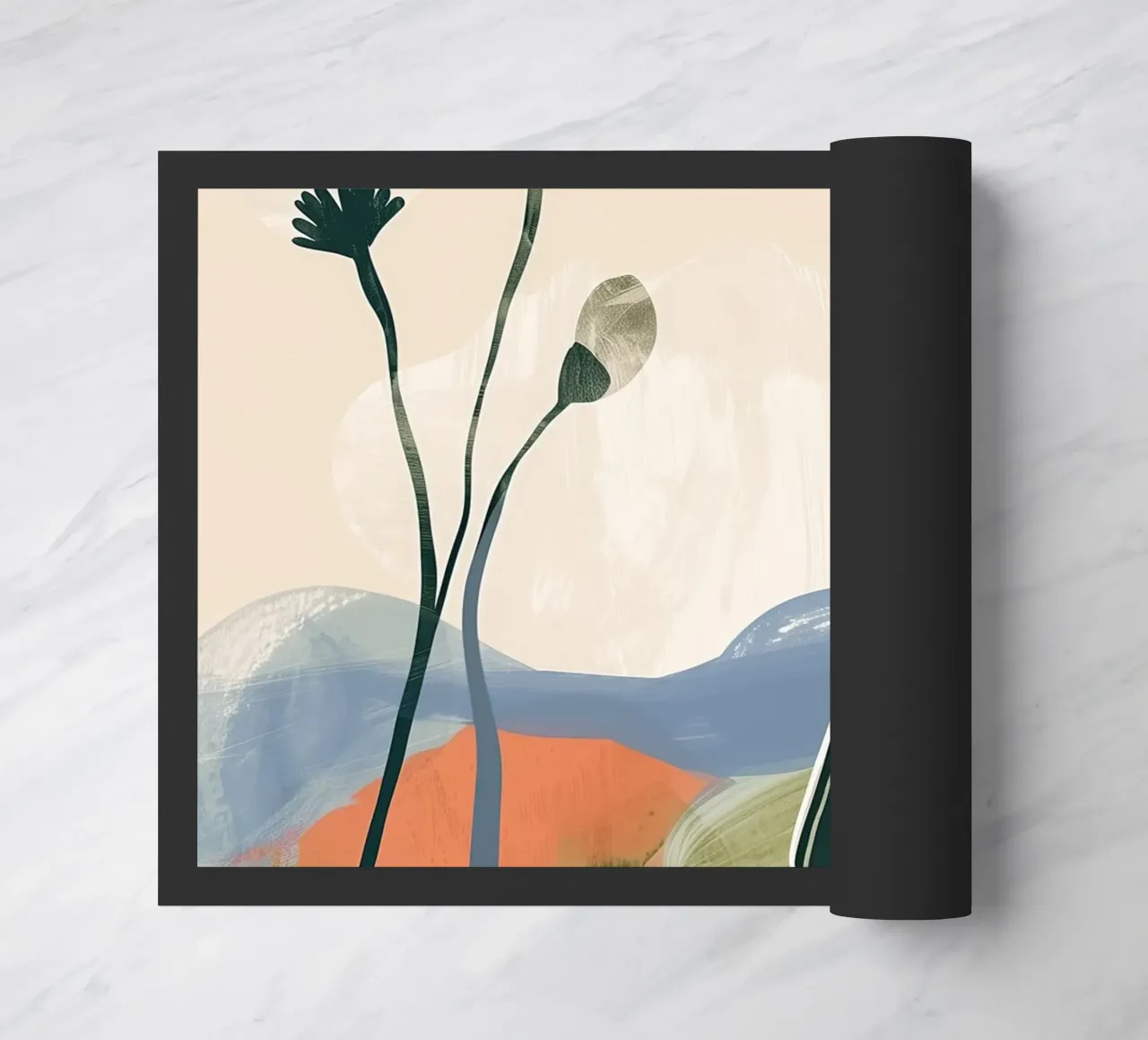 Soft Botanical Forms doormat by softsoul