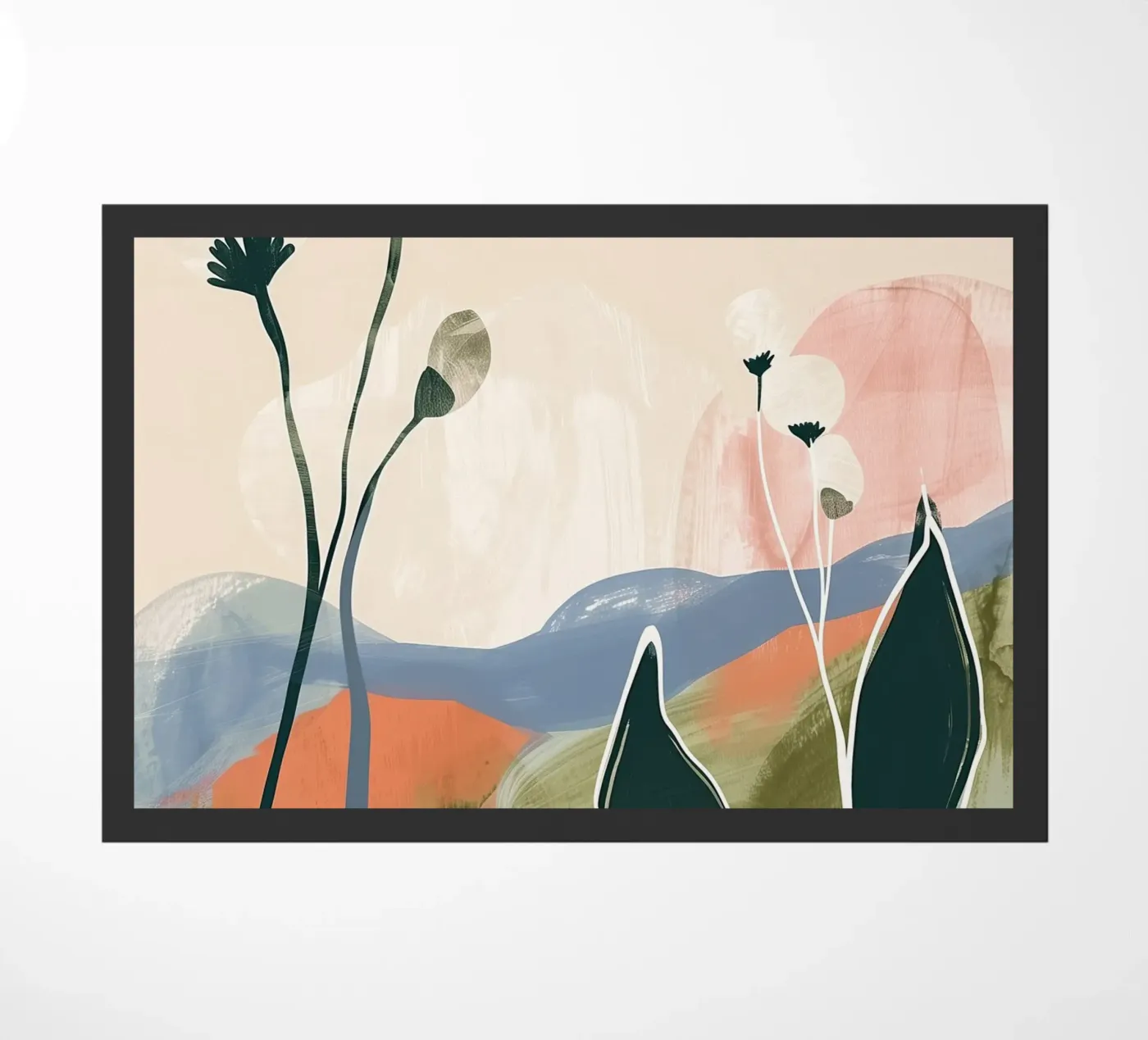 Soft Botanical Forms doormat by softsoul