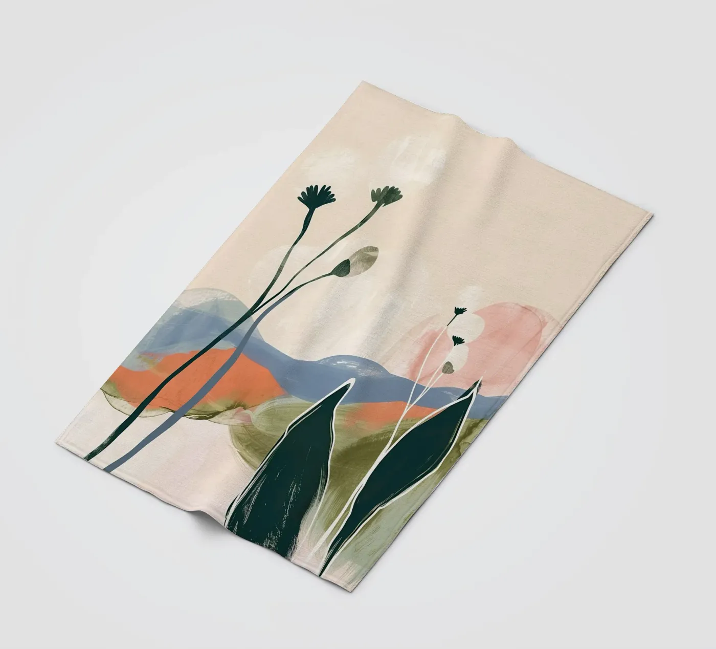 Soft Botanical Forms Fleecedecke von softsoul