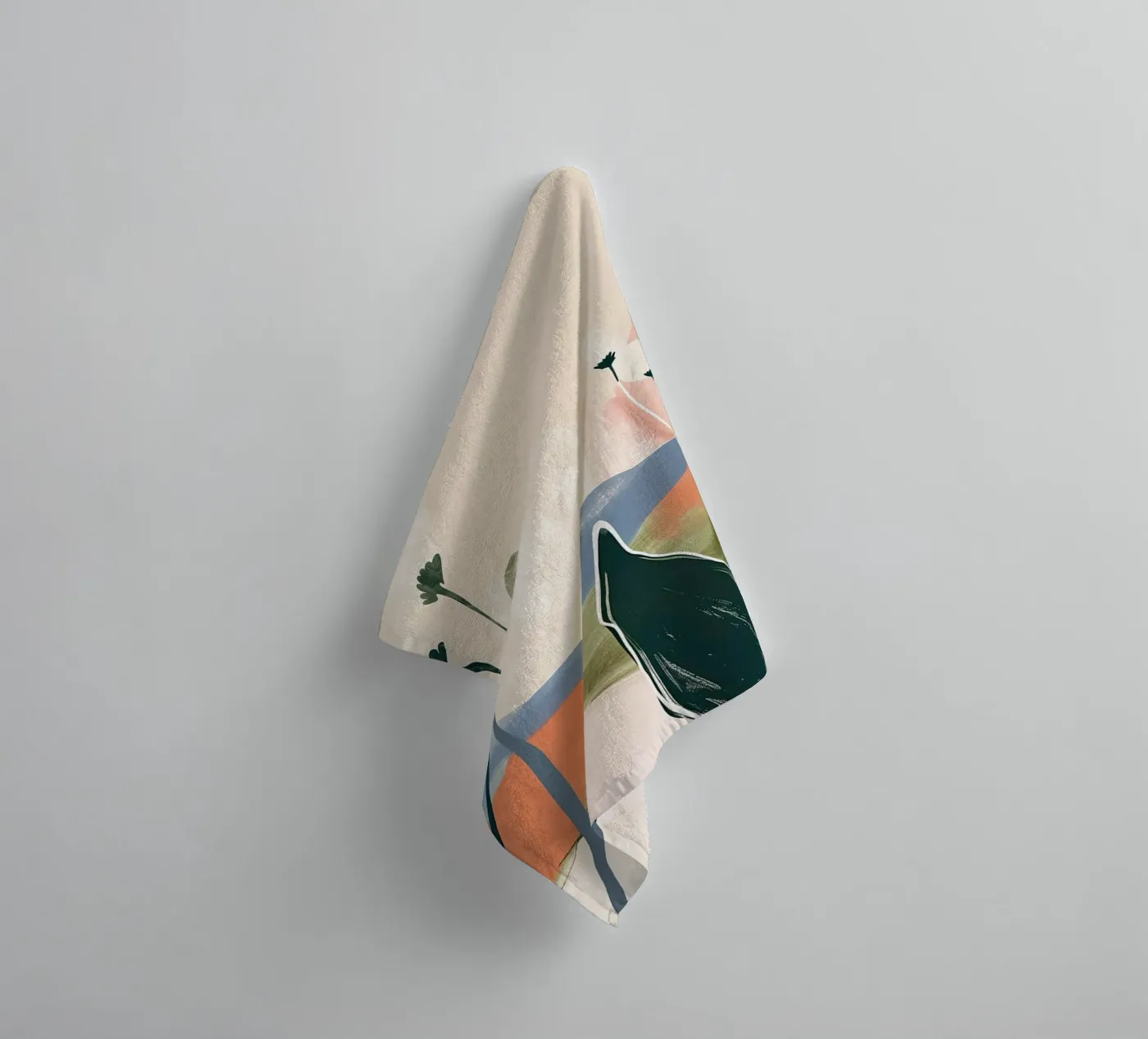 Soft Botanical Forms towel by softsoul