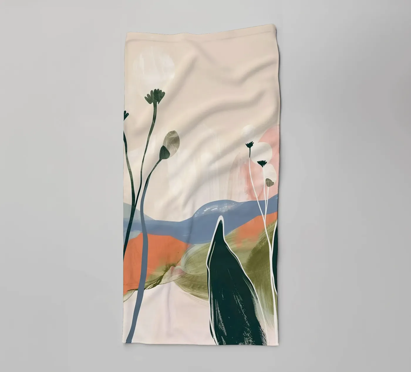 Soft Botanical Forms towel by softsoul