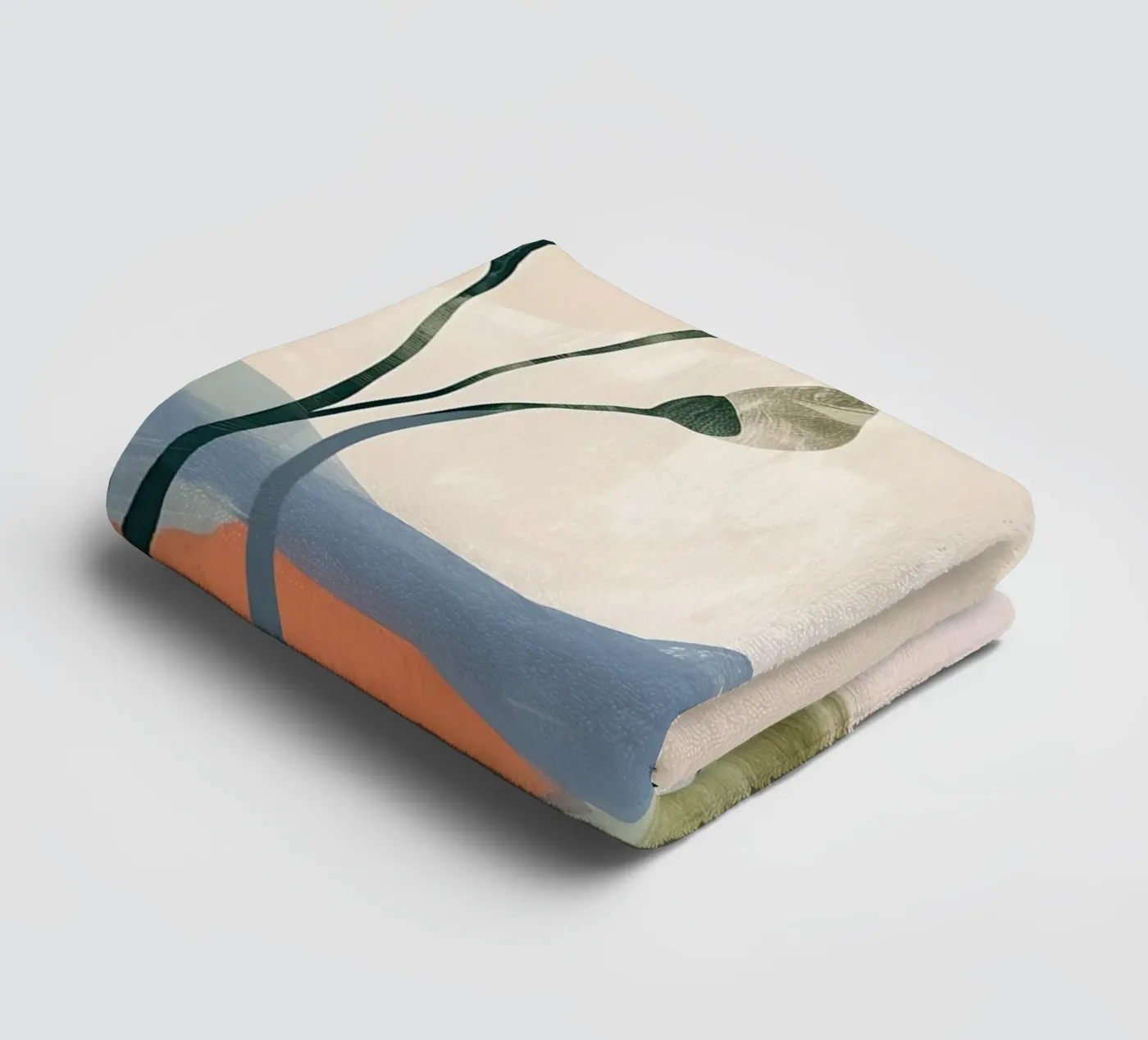 Soft Botanical Forms towel by softsoul