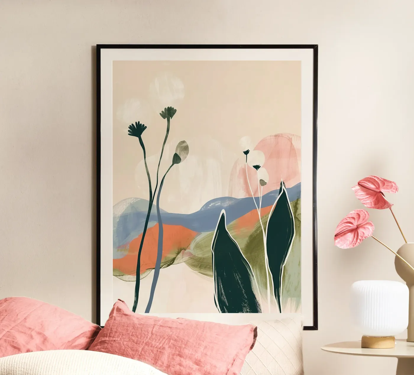 Soft Botanical Forms poster by softsoul